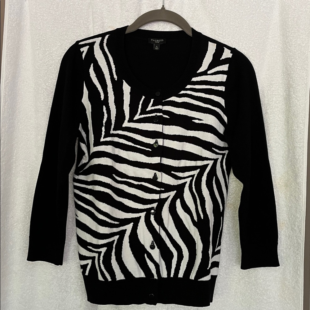 Talbots Black Knit Cardigan